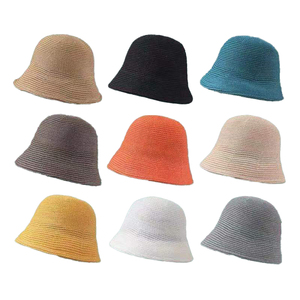 2025 donna Logo personalizzato cappello di paglia di carta naturale erba visiera parasole per il viaggio e il partito all'ingrosso accessori da spiaggia all'aperto - Product Image 3