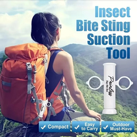 Extracteur de venin sous vide Trousse de premiers secours en plein air Pompe de détoxification pour piqûres de moustiques Outil de survie Détoxification liquide pour piqûres d'abeilles
