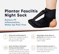 Attelle de nuit en néoprène souple pour pied, chaussettes de soutien pour fasciite plantaire, attelle de compression pour pied tombant, soutien de la cheville unisexe