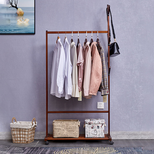 Muebles para el hogar Ropa Árbol Moderno Independiente <span class=keywords><strong>Perchero</strong></span> para ropa para dormitorio con barra colgante Almacenamiento inferior y 6 ganchos - Product Image 6