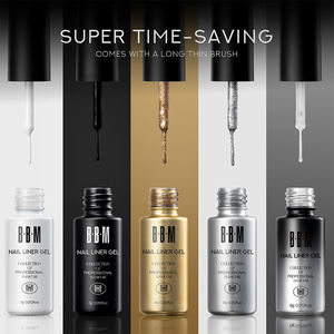 BBM Line Gel Top Ensemble de Gel professionnel pour Salon des <span class=keywords><strong>ongles</strong></span> Professionnel Haute Pigment UV Nail Art Liner Gel Chaud et populaire - Product Image 3