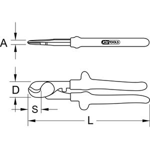 Cisaille à câble KS TOOLS 1000V, 240mm - Product Image 3