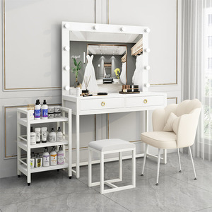 Table de maquillage moderne avec miroir, bureau de beauté pour salon, coiffeuse pour studio de coiffure - Product Image 2