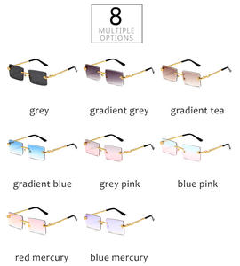 Occhiali da Sole Senza Montatura con Logo Personalizzato, Produttore <span class=keywords><strong>di</strong></span> Occhiali da Sole in Metallo Taglio Diamante a Forma <span class=keywords><strong>di</strong></span> <span class=keywords><strong>Serpente</strong></span> - Product Image 3