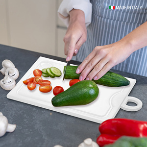 DEMOlli Extra spesso 31 5x23cm polietilene tagliere Eco Design succo scanalature multiuso Private Label utensili da cucina - Product Image 6