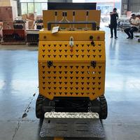 1-Tonnen-Raupendumper mit Hydraulik und hoher Entladefunktion, Mini-Gummikettenfahrzeug für den Transport von Baumwurfsmaterial im Obstgartenbau