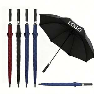 XJ41 Hot Sale Promotional Auto Open Oversize Windproof Double Layer 30 Inch Golf <b>Umbrella</b> <b>Large</b> Black Straight Custom Windproof - Product Image 1