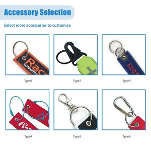 Custom Double-<strong>Sided</strong> Key Ring Keychain Logo Custom Wholesale <strong>Motorbike</strong> <strong>Car</strong> Woven Embroidered Key Chain Tag - Product Image 4