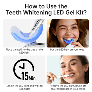 Di động nha khoa LED Kit răng làm trắng đèn logo tư nhân IPX7 không thấm nước không dây răng làm trắng tại nhà Bộ dụng cụ chuyên nghiệp - Product Image 5