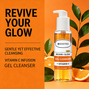 Gel Limpiador Facial con Vitamina C, Fórmula Suave, Exfoliante, Hidratante, Iluminador y Revitalizante, Venta al Por Mayor - Product Image 3