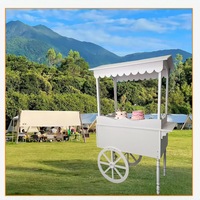 Carro de madera para aperitivos, ruedas, carro de mano, estante de flores de campo, almacenamiento, postres, boda, fiesta, Festival, celebración, decoración de fiesta