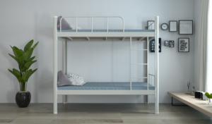 Giường tầng kim loại hiện đại hai tầng, thép dày, dành cho ký túc xá sinh viên, phòng ngủ hoặc phòng khách - Product Image 6