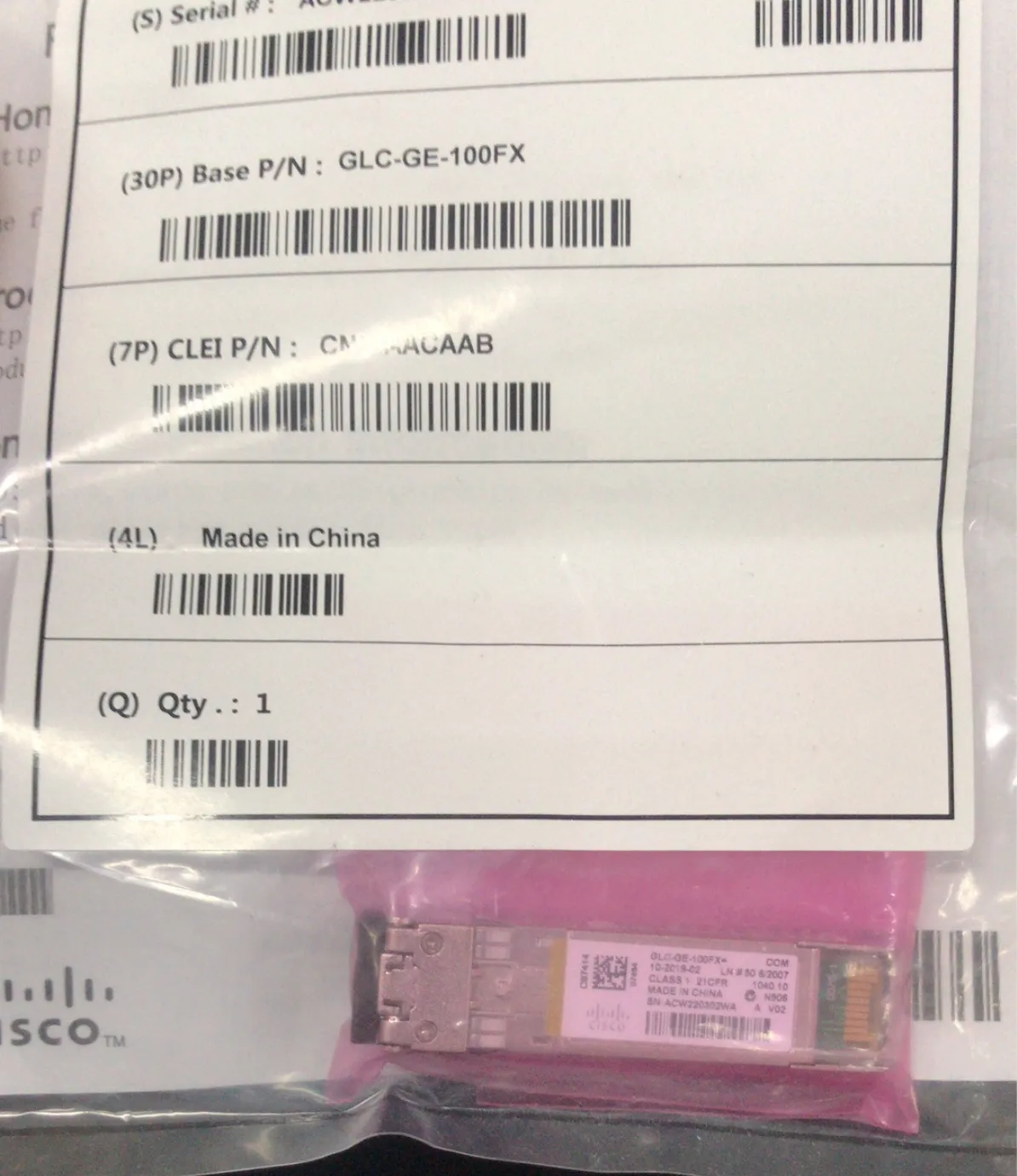 100BASE-FX SFP SGMII 1310nm 2km DOM LC LC alıcı-verici modülü GLC-GE-100FX SFP bağlantı noktaları