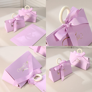 Eco Custom Printed Rigid Wedding Favor Candy Paper <b>Box</b> with Embossing Matt Lamination UV Coating Sponge Lining - Product Image 2