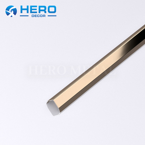 New đánh bóng thép không gỉ hồ sơ góc trang trí dải trung quốc nhà sản xuất anh hùng kim loại L hình dạng trang trí gạch viền TRIM - Product Image 3