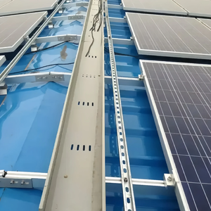 Profilés en acier galvanisé à chaud, rails en acier en forme de C 41x41 41x21, accessoires solaires pour projets solaires, système photovoltaïque - Product Image 6
