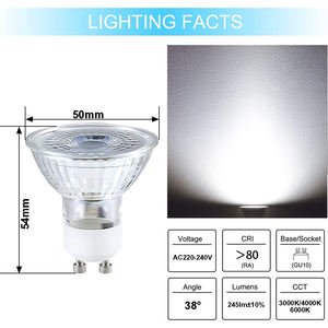 Ampoule LED MR16 6000K Blanc Chaud 110V AC Culot GU10 90lm/W IP20 Non Dimmable Plastique Utilisation Camping Urgence - Product Image 4