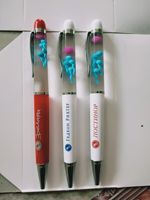 Stylo bille liquide personnalisé en PVC 2D avec logo, motif filles sexy qui dévêtissent, femmes nues flottantes