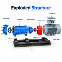 Pompe centrifuge horizontale multi-étages à haute pression série North One DDG pour le transfert de boues industrielles et de liquides miniers