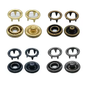 Prezzo di fabbrica bottone a pressione accessori per abbigliamento parte posteriore piatta prezzo di fabbrica bottone a pressione in metallo in ottone