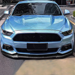 Lèvre de pare-chocs avant en fibre de carbone style S pour <span class=keywords><strong>Mustang</strong></span> 2015-2017, surface polie haute brillance, installation par vis, garantie de 6 mois - Product Image 5