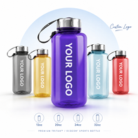 Bouteille d'eau de sport à large ouverture de 32 oz en Tritan sans BPA, écologique, anti-fuite, avec bouchon métallique, personnalisable avec logo, pour activités de plein air et fitness