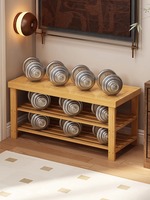 Étagère à chaussures simple multicouche ménage banc à chaussures armoire à chaussures anti-poussière stockage économique étagère en bambou