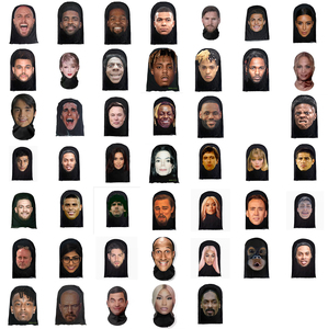 Bas quantité minimale de commande Funny Party Face Pattern Polyester Designer 3D Logo personnalisé Full Over Kanye West Shiest SKI Balaclava - Product Image 2