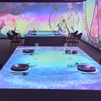 Restaurant à projection holographique, conception de projection immersive, personnalisation, table à manger immersive pour restaurant avec logiciel