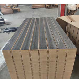 Bằng gỗ slat Panel tường với 7 hoặc 11 rãnh PVC <span class=keywords><strong>MDF</strong></span> khe cắm Hội Đồng Quản Trị cho cửa hàng bán lẻ hiển thị fibreboards cho siêu thị sử dụng - Product Image 3