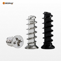 Vis autotaraudeuses à tête fraisée Phillips en acier au carbone nickelé, oxyde noir, KB M1.4 M1.6 M1.8 M2 M2.5 M3 M4 2.5-10mm