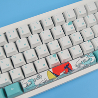 Clavier de jeu mécanique translucide RVB à vente chaude, 65% mini, personnalisé, USB, nouveau, pour ordinateur de bureau, avec touches programmables