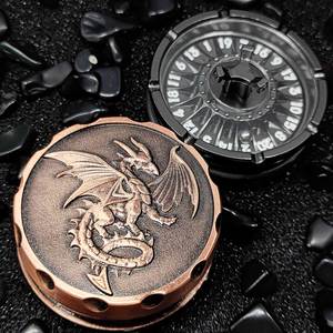 Roulette ronde en cuivre ancien à 20 faces pour adulte D20 aléatoires Dés en métal du MDN pour <span class=keywords><strong>jeu</strong></span> de rôle - Product Image 2