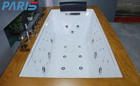 Baignoire de massage intérieure en acrylique Offre Spéciale baignoire spa baignoire de massage à air baignoire spa de trempage avec cascade de surface en bois