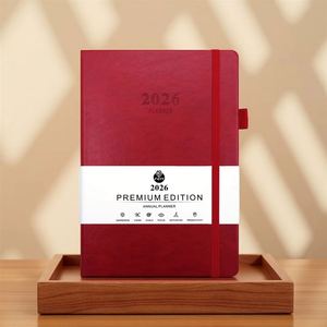 Ensemble cadeau de luxe personnalisé : Carnet d'affaires et stylo en cuir PU, couverture rigide avec reliure cousue, papeterie avec logo personnalisé - Product Image 4