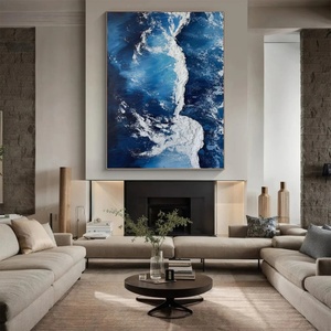 Paisaje Marino Moderno en 3D, Vista Dinámica del Océano, Pintura Original Hecha a Mano, Arte Mural Moderno en Lienzo para el Hogar y la Galería - Product Image 6