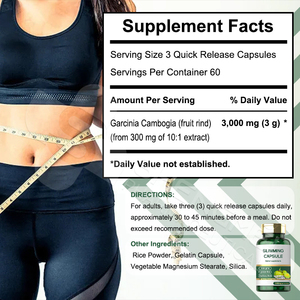 Capsules énergétiques Garcinia Cambogia Capsules de perte de poids Booster du métabolisme Complément alimentaire Extrait de Garcinia Cambogia Capsules amincissantes - Product Image 2