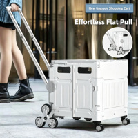 Chariot de courses pliable Jielai New Fashion avec roues pour monter les escaliers, boîte à outils et caisse roulante pliable