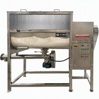 Mélangeur de poudre horizontal HUAZHIYI, 5,5 kW, acier inoxydable, capacité 1000 L, moteur AC 380 V, multifonctionnel pour le mélange de poudres alimentaires