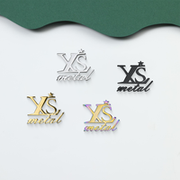 Logotipo personalizado Nombre Chapado en metal Etiquetas para prendas Etiquetas para placas Letra en relieve Etiqueta para ropa