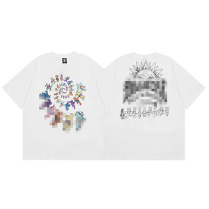 เสื้อยืดเอ็นเอฟซี เฮลสตรีทสุดพิเศษเสื้อยืดผู้ชายสไตล์ยุโรปอเมริกันแฟชั่นสตรีทแวร์วินเทจคอตตอนสตาร์กราฟิกเสื้อยืด - Product Image 5