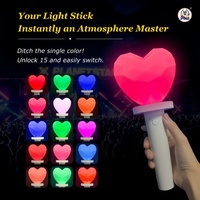 Varita LED con Diseño de Corazón, Controlable por DMX, 15 Colores Cambiantes, Control Remoto para Conciertos de Kpop, Apoyo para Esports, Fiestas y Eventos