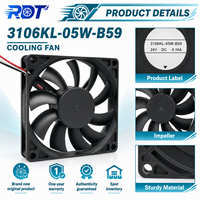Ventilateur axial 24V DC 3000 tr/min 3106KL-05W-B59 pour armoire de commande à flux d'air stable, unité de remplacement OEM pour service de maintenance