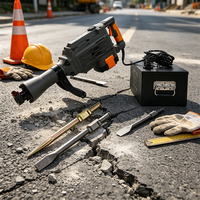 Marteau-piqueur portable au lithium 72V 1700W 145J sans fil pour la transplantation d'arbres, l'exploitation minière et la démolition de béton