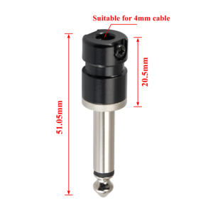 Adaptador de Conector Mono Estéreo de Audio de 6.35mm 1/4, Mini, Niquelado, Recubierto de Negro, para Micrófono y Guitarra, al Mejor Precio - Product Image 4