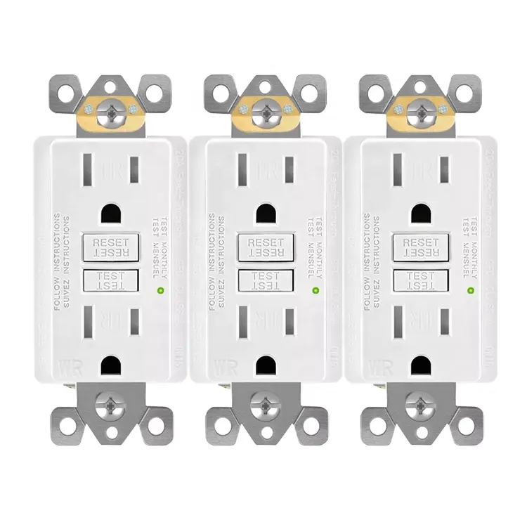 Fahint GW15 Socket us wall outlet weather resistant duplex self test gfci receptacle outdoor outlet