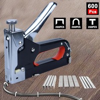 Outils multifonctionnels durables 3 en 1, manuels, robustes et 600 agrafes pour le rembourrage, le matériel de fixation, la menuiserie.