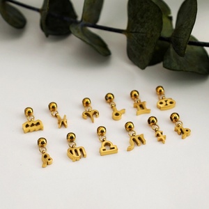 Pendientes de Acero Inoxidable con Baño de Oro de 18k, Hipoalergénicos, Nuevo Diseño, Venta al por Mayor, Resistentes al Deslustre, Dijes de Joyería DIY - Product Image 3