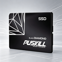 Unidad de Estado Sólido Interna PUSKILL Black Diamond de 2.5 Pulgadas SATA SSD de 1 TB para Escritorio, Alta Velocidad de Lectura y Escritura de 501-600 MB/S