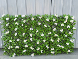 Wholesale Heat Treated Wood Security Fence Panels Artificial <strong>Leaf</strong> &amp; Flower Vines <strong>Trellis</strong> Grass Panels for Outdoor Garden Walls - Product Image 2